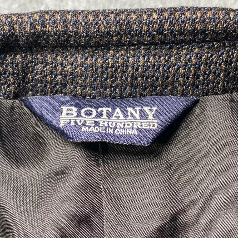 Vintage 90's Botany 500‎ Blazer Men 44 Long Gray 100% Wool 3 Button Sport EUC